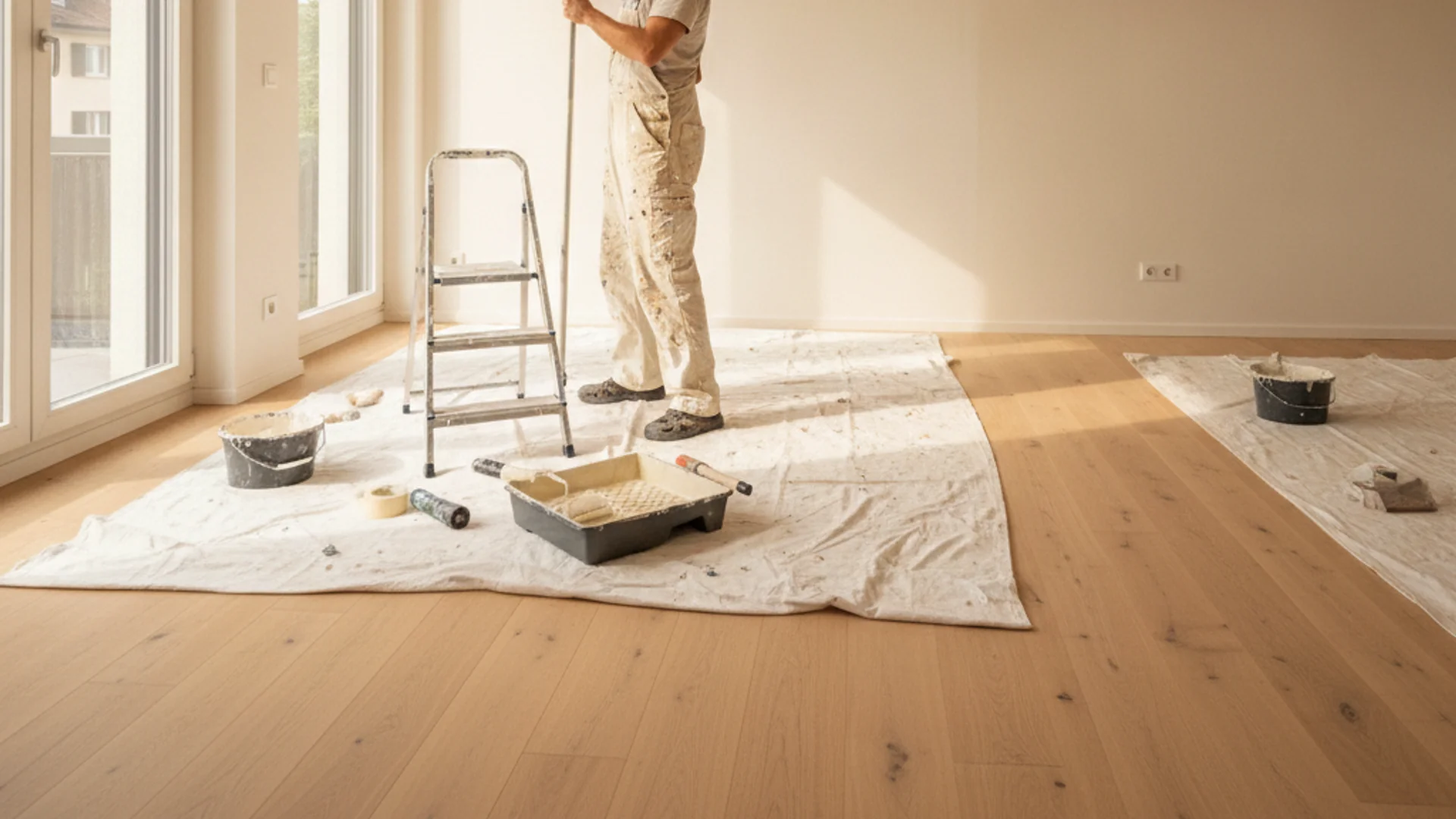 Peintre professionnel à Fribourg — chantier intérieur